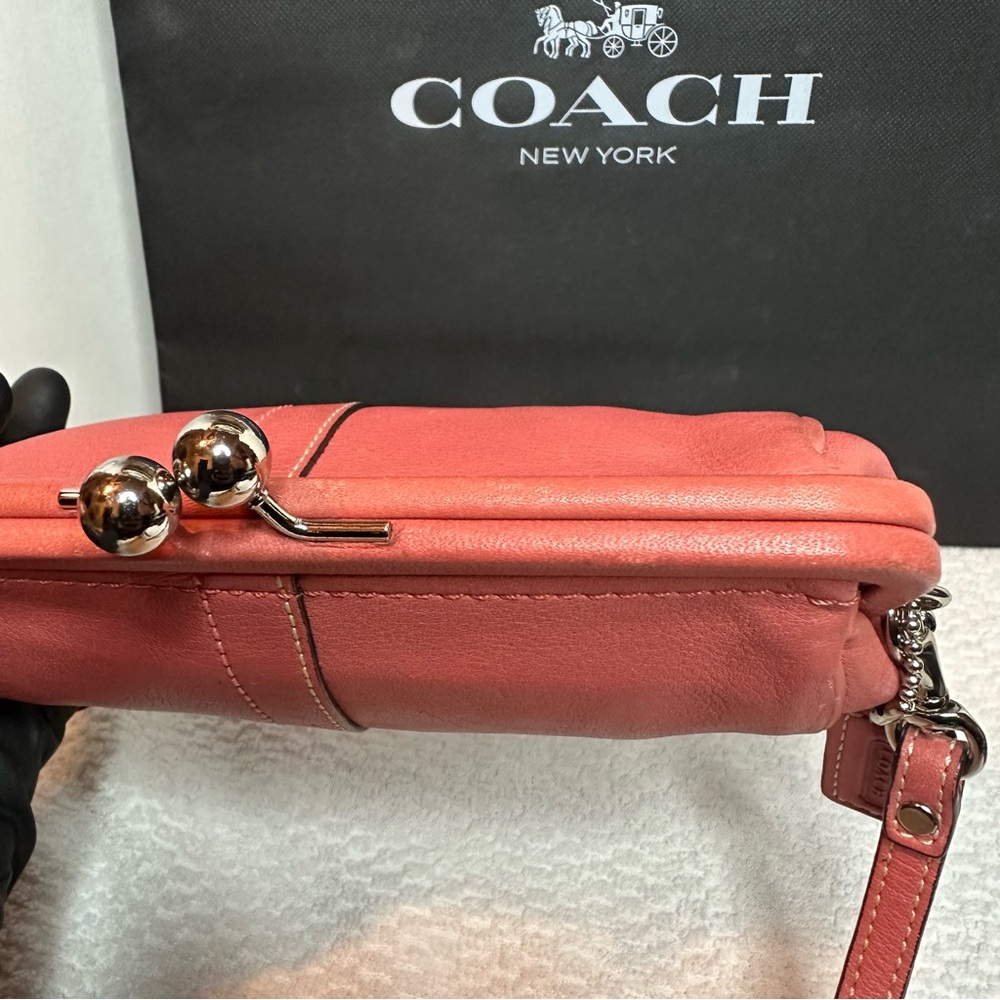 Coach Orange Wristlet Clutch - Picture 2 of 16